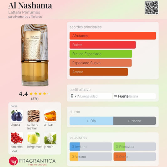 Al Nashama Lattafa 3ml y 8ml | Perfume en Decant | POCION - POCION | Perfumes en decants | Paraguay